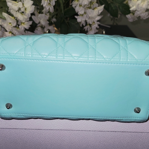 Christian Dior Mint Green Leather Spotted Python Medium Lady Dior Bag - Picture 3 of 10